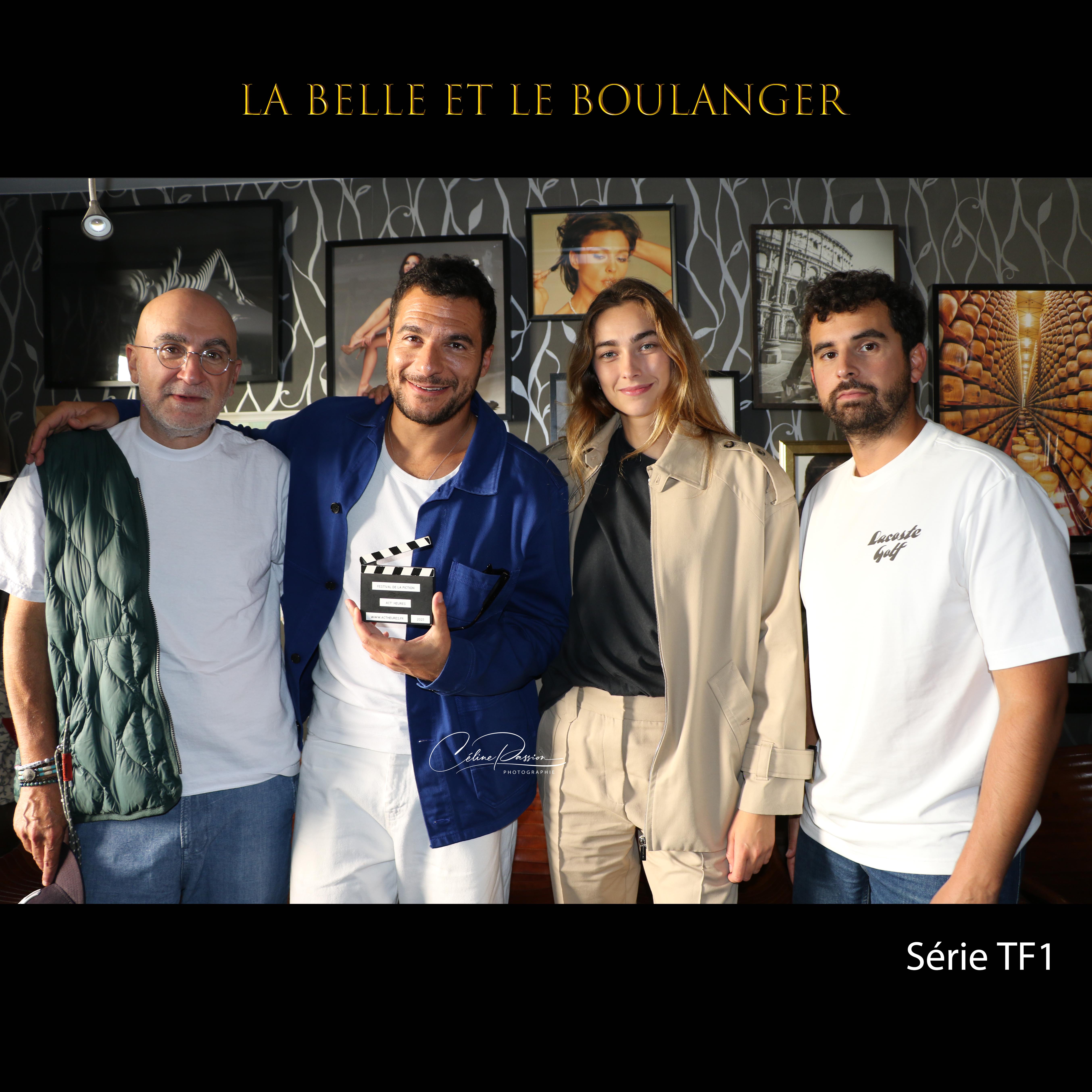 Hervé Mimran (réalisateur), Amir haddad (Benjamin), Gary Mihaileanu (Roman, le frère de Benjamin). our le film La belle et le Boulanger (TF1)