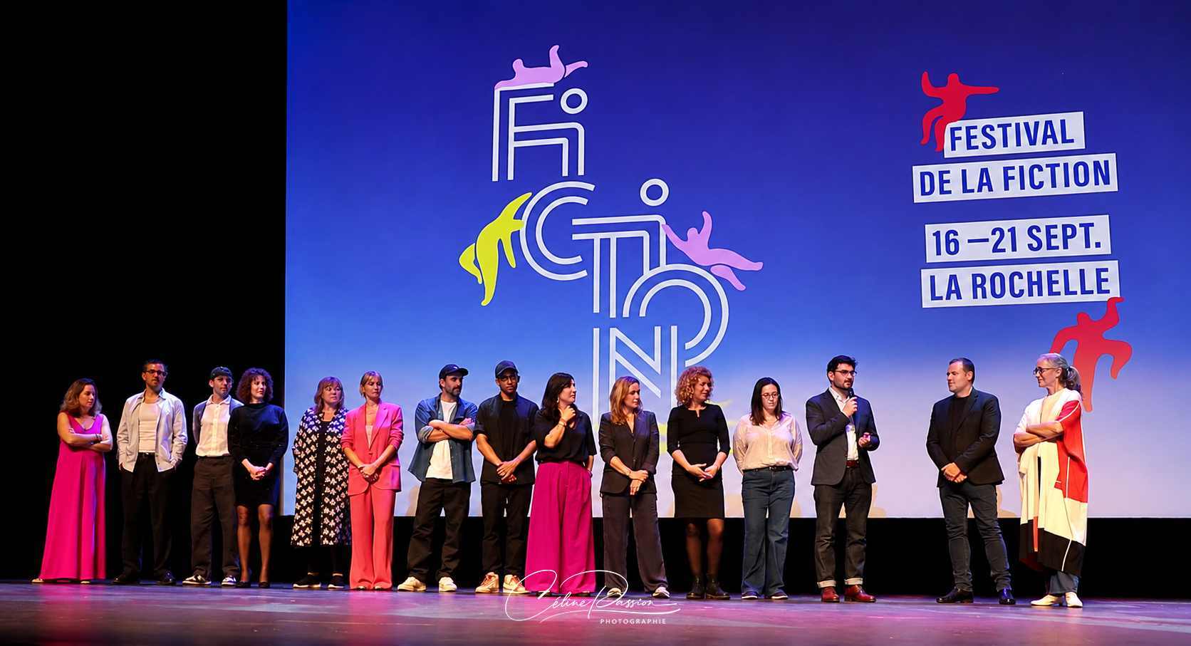évènement France télévisions Equipe de la série  "Le Parfum du Bonheur" avec  Julia Faure, Caroline Anglade, Xavier Robic, Michèle Bernier, Foëd Amara, Baya Kasmi, 